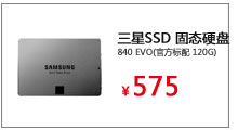 三星（SAMSUNG）SSD 固态硬盘 840 EVO(官方标配 120G)

